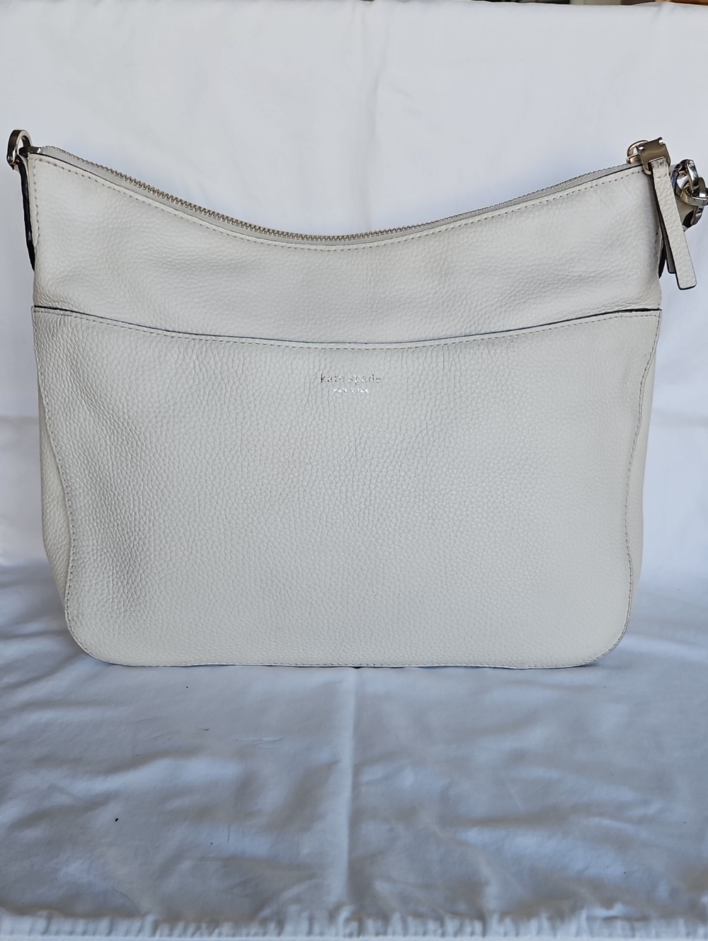 kate spade White Leather Hobo Shoulder Bag